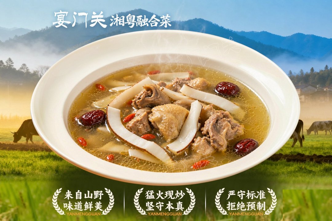 椰子海底椰炖鸡汤