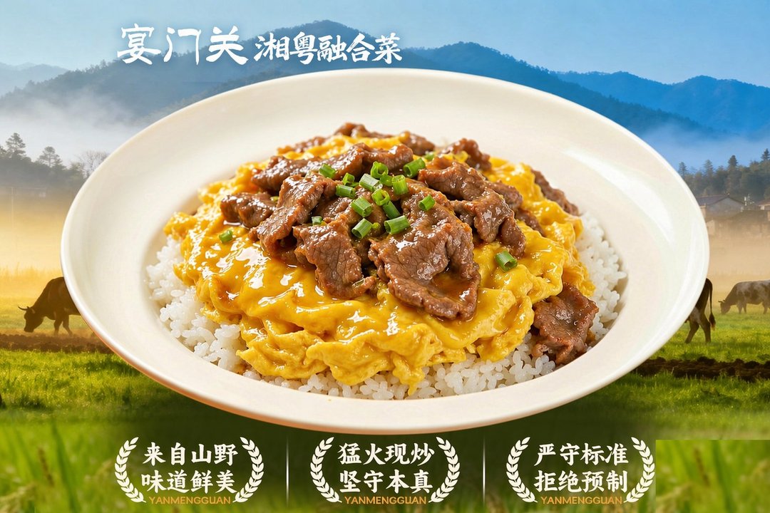 滑蛋牛肉饭